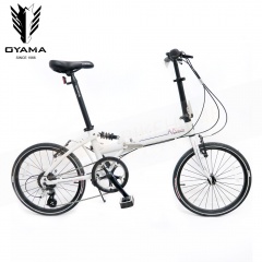 OYAMA-20吋鋁合金8速A168避震折疊單車/白(160-190CM)(限重95公斤)