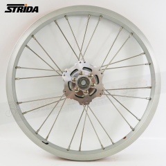 STRIDA 3版 雙層鋁合金16吋銀鋼絲輪組-前輪