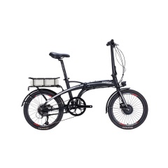 HASA 電動輔助自行車HALO折疊單車-黑 (20吋/9速/前輪電機/36V 12.8Ah)