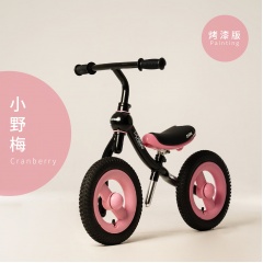DOSWE ROLLY bike 專利二合一兒童平衡學習車 -烤漆版含踏板-粉紅黑-小野莓