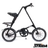 STRIDA速立達 2022 18吋SX外銷版碟煞折疊單車/三角形折疊單車-平光黑