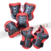 POPBIKE-普派-兒童滑步車運動6件式護具(護掌2護肘2護膝2)-紅黑(適6歲以下兒童)