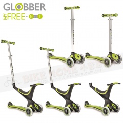 Globber哥輪步-五合一兒童滑板車/滑步車/學步車/三輪設計/適1~6歲/轉向鎖定/踏板/限50公斤-綠