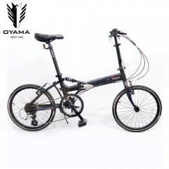 OYAMA-20吋鋁合金8速A168避震折疊單車/黑(160-190CM)(限重95公斤)