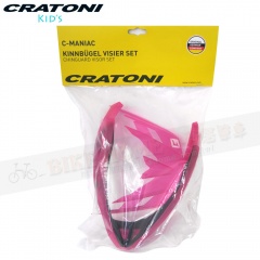 CRATONI C-Maniac德國全罩式兒童安全帽-專用配件組-帽簷+下巴-粉紅