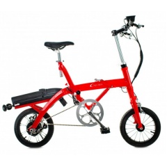 LEKUMA 樂酷馬E-Ride Plus-14吋(後驅單速)鋁合金電動折疊自行車-紅色(閃電標章)