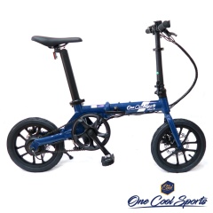 OneCool Sports玩酷 miniBARRY 14吋單速250W 5段電助力電動輔助折疊單車-升級7.0AH大電池版-藍