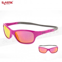 SLASTIK SONIC-005 兒童成長型前扣式磁框太陽眼鏡-探索者系列-For Her粉/灰