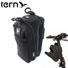 Tern RidePocket 豎管包/固定折疊龍頭豎管上/雙層收納空間/100×65×180mm-黑(附防雨罩)