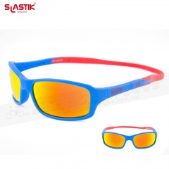 SLASTIK THUNDER-002 兒童成長型前扣式磁框太陽眼鏡-冒險者系列-藍/紅