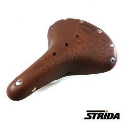 STRiDA速立達 彈簧牛皮座墊(ST-SDL-003)-深咖啡色