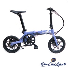 OneCool Sports玩酷 miniBARRY 14吋單速250W 5段電助力電動輔助折疊單車-升級7.0AH大電池版-紫