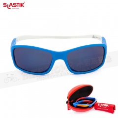 SLASTIK THUNDER-003 兒童成長型前扣式磁框太陽眼鏡-冒險者系列-藍/白
