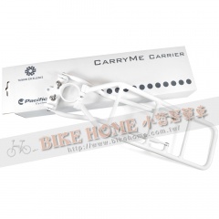 CarryMe專用收折式鋁合金後貨架(2009版之後)/固定環31.6mm/固定後上叉用大貨架/噴漆亮白