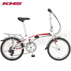 KHS-功學社 TF20A-H7 折疊單車20吋輪徑7速-白紅