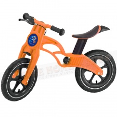 PopBike Plus+ 兒童滑步車(煞車旗艦款/氣胎)-橘