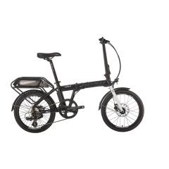 助自行車HALO碟煞折疊單車(20吋/8速/後輪電機250W/36V14Ah)-黑-升級版