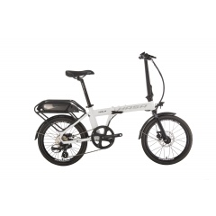HASA 2022電動輔助自行車HALO碟煞折疊單車(20吋/8速/後輪電機250W/36V14Ah)-白-升級版
