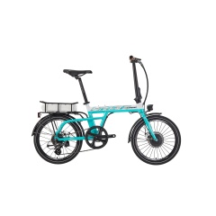 HASA 電動輔助自行車HAWK小徑單車-白綠 (20吋/8速/前輪電機/36V 12.8Ah)