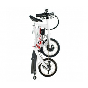 LEKUMA 樂酷馬E-Ride Plus-14吋(前驅後內變3速)鋁合金電動折疊自行車-白色(閃電標章)