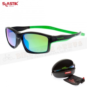 SLASTIK METRO-001 時尚摩登系列前扣式磁框太陽眼鏡-Hidden Green黑/綠