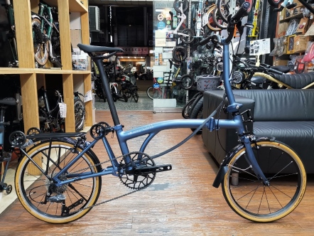 TAKACHIA達卡佳(新布) TIIME A16/A20-灰藍色Pearl Blue Grey-兩種輪徑規格-超輕款9速三折式鋁合金折疊單車