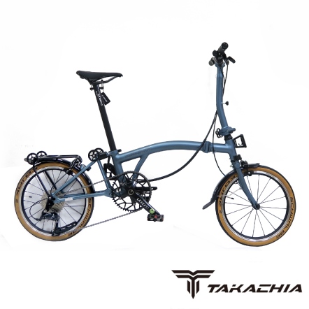 TAKACHIA達卡佳(新布) TIIME A16-藏青色Midnight Teal超輕款9速三折式鋁合金折疊單車