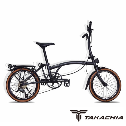 TAKACHIA達卡佳(新布) TIIME A16-鈦色Matte Grey超輕款9速三折式鋁合金折疊單車