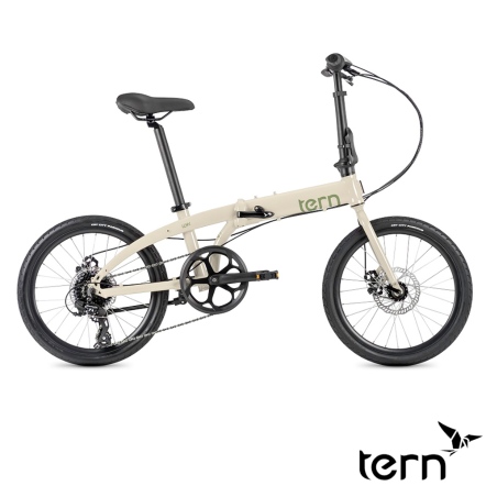 Tern Link B8 20吋8鋁合金碟煞折疊單車-象牙白底開心果綠標