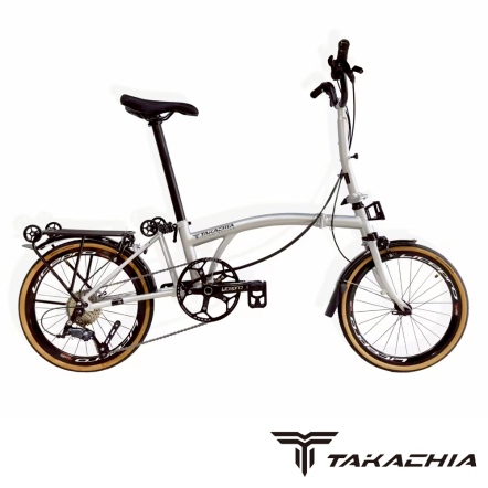 TAKACHIA達卡佳(新布) TIIME A16/A20-科技銀Robotic Silver-兩種輪徑規格-超輕款9速三折式鋁合金折疊單車