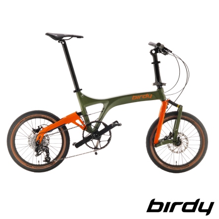 Birdy(Ⅲ) GV Plus 10速18*2.0輪 碟煞前後避震折疊單車-綠野橘