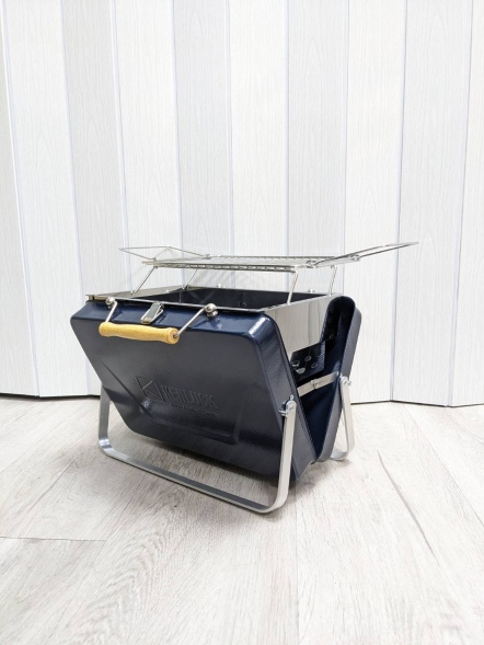 KENLUCK BUDDY GRILL攜帶型烤肉架-大款-錘紋亮藍(中秋限定版)