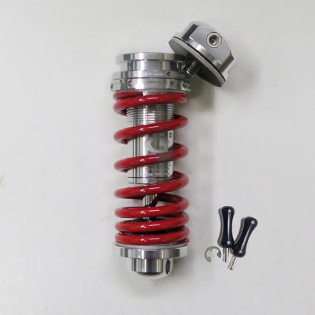 Multi-S G5 Plus版 Birdy前輪油壓避震器(彈簧K值可調100~285/已設定中軸舒適級阻尼)-上下銀環/銀柱/紅彈簧