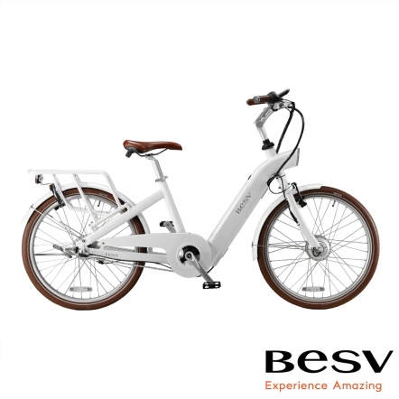 BESV CF1-LENA 24吋內變3速3段電輔鋁合金城市通勤淑女親子單車E-Bike電輔車-白