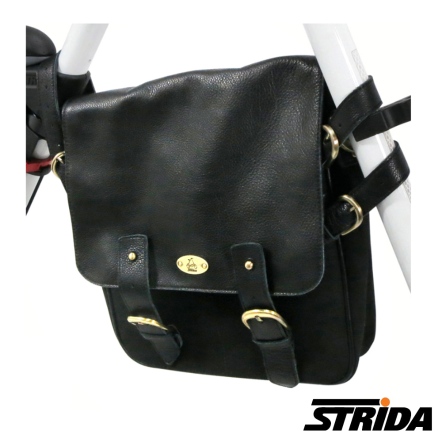 Strida Leather Bag Black Leather STRIDA Saddlebag STRIDA Folding Bikes